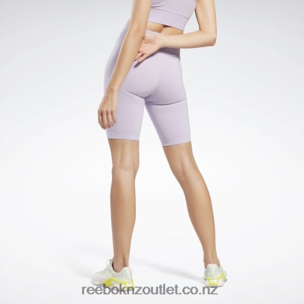 Purple Oasis 2B4626838 Identity Fitted Logo Shorts Reebok Women