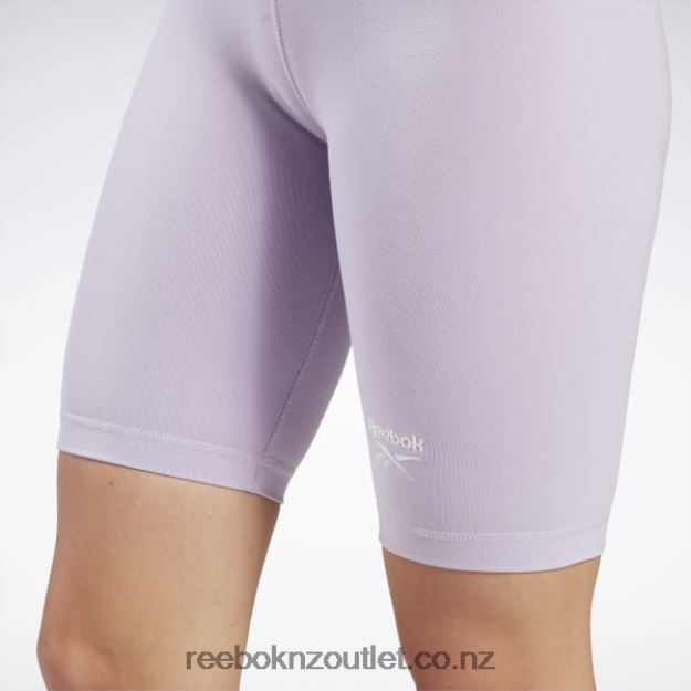 Purple Oasis 2B4626838 Identity Fitted Logo Shorts Reebok Women