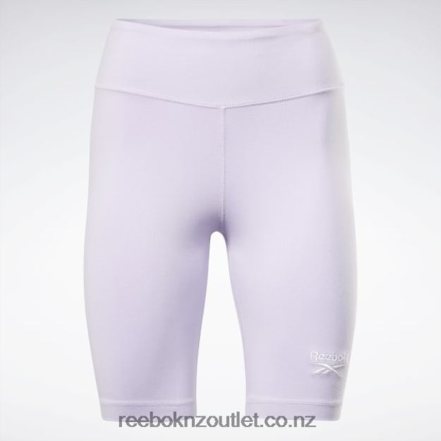 Purple Oasis 2B4626838 Identity Fitted Logo Shorts Reebok Women
