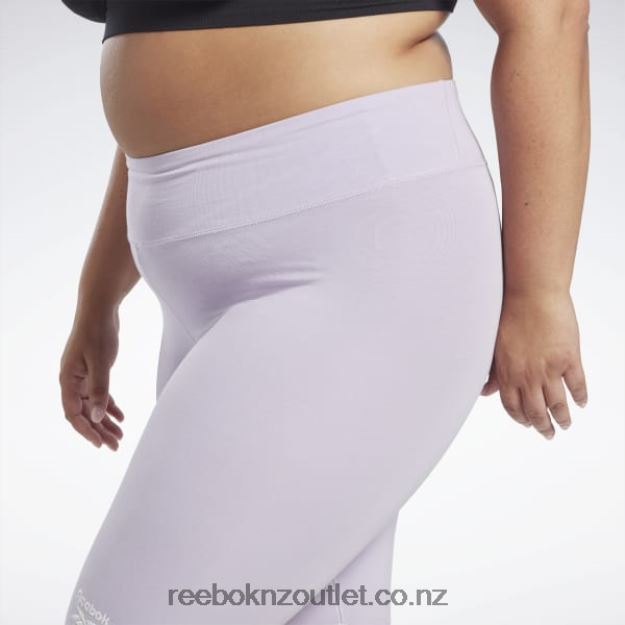 Purple Oasis 2B4626861 Identity Fitted Logo Shorts (Plus Size) Reebok Women