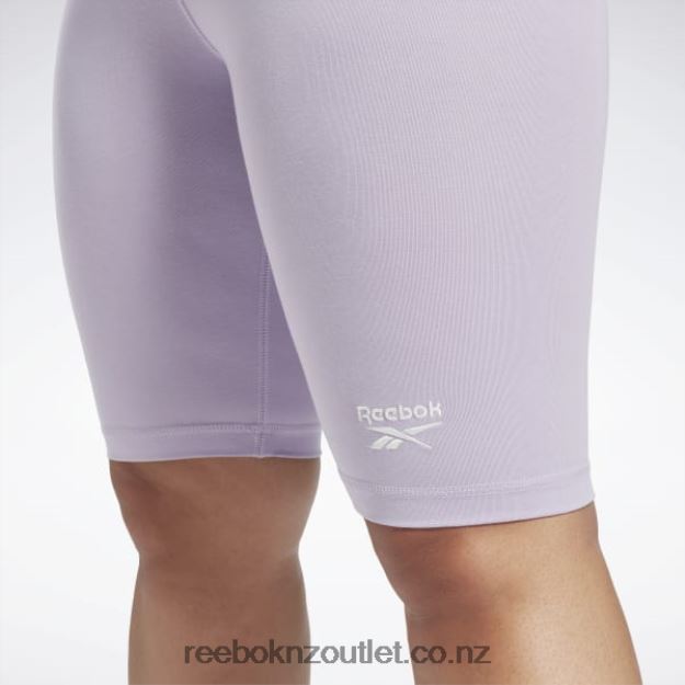 Purple Oasis 2B4626861 Identity Fitted Logo Shorts (Plus Size) Reebok Women