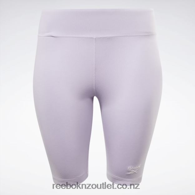 Purple Oasis 2B4626861 Identity Fitted Logo Shorts (Plus Size) Reebok Women
