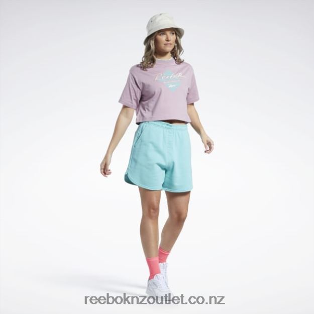 Semi Classic Teal 2B4626747 Classics Knit Shorts Reebok Women