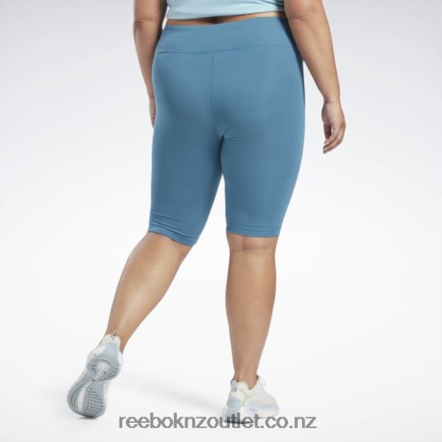 Steely Blue S23-R 2B4626697 Identity Fitted Logo Shorts (Plus Size) Reebok Women