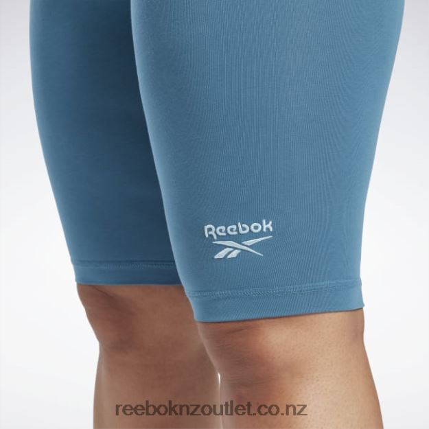 Steely Blue S23-R 2B4626697 Identity Fitted Logo Shorts (Plus Size) Reebok Women