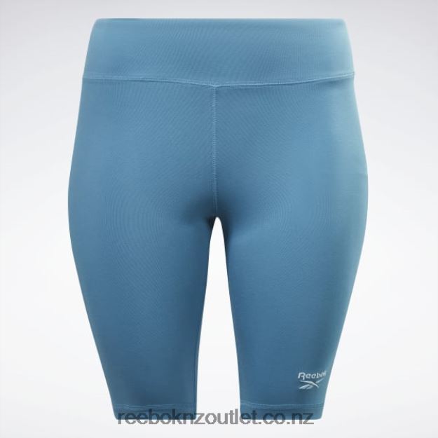 Steely Blue S23-R 2B4626697 Identity Fitted Logo Shorts (Plus Size) Reebok Women