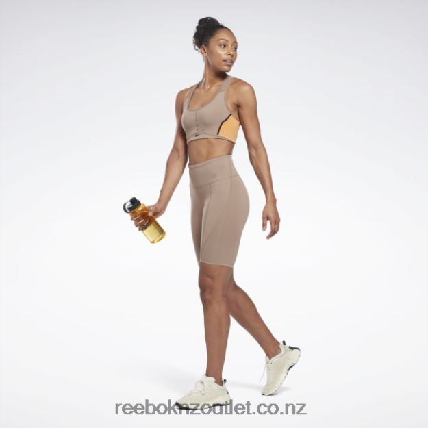 Taupe 2B4626556 Lux High-Rise Bike Shorts Reebok Women