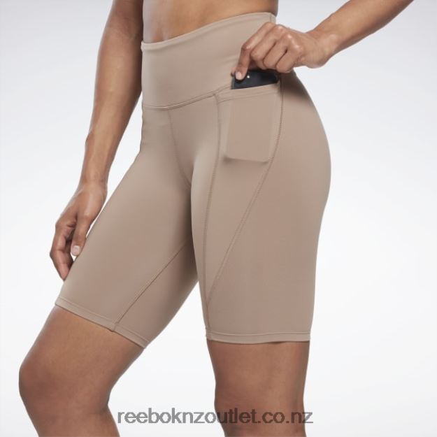 Taupe 2B4626556 Lux High-Rise Bike Shorts Reebok Women