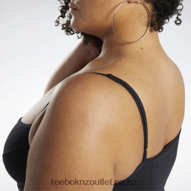 Black 2B4626585 Classics Cotton Dress (Plus Size) Reebok Women