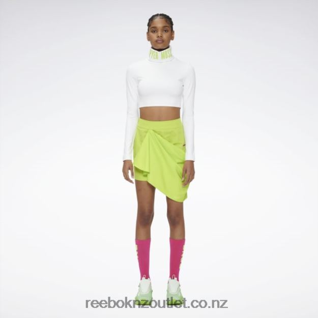 Sonic Green 2B4626915 Pyer Moss Draped Skirt Reebok Women