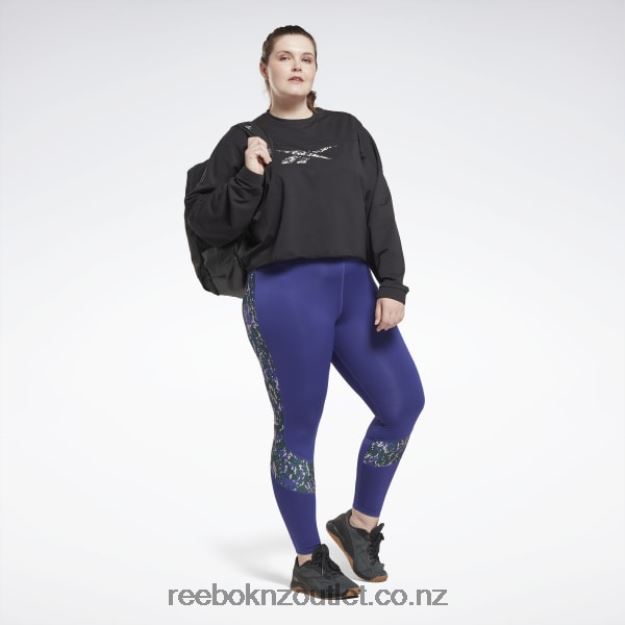 Black 2B4626664 Modern Safari Coverup (Plus Size) Reebok Women