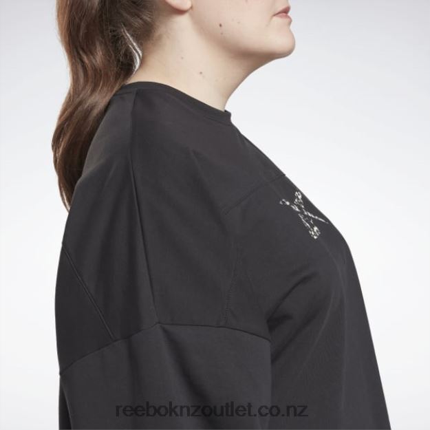 Black 2B4626664 Modern Safari Coverup (Plus Size) Reebok Women