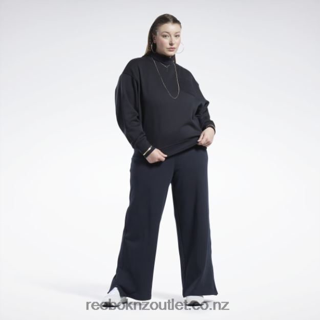 Black 2B4626898 Classics Cotton French Terry Sweatshirt (Plus Size) Reebok Women