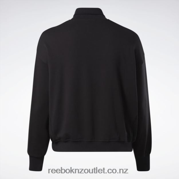 Black 2B4626898 Classics Cotton French Terry Sweatshirt (Plus Size) Reebok Women