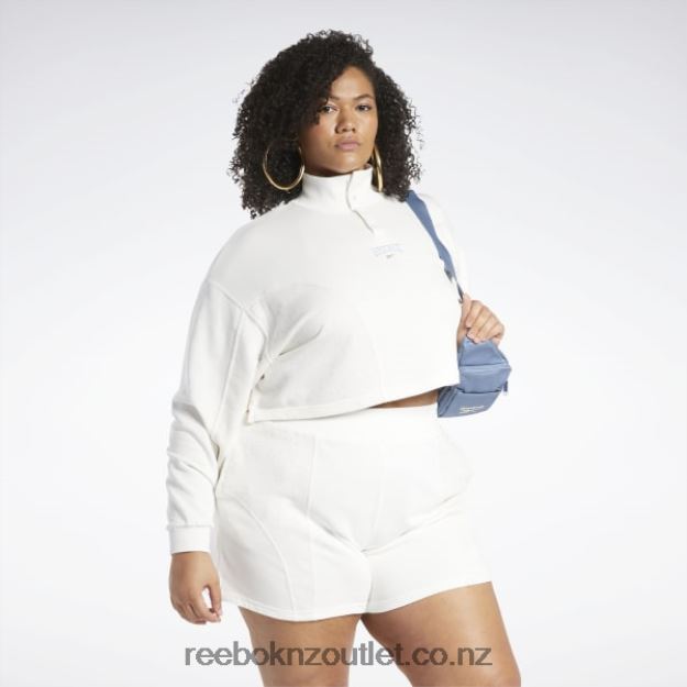 Chalk 2B4626863 Classics Varsity Sweatshirt (Plus Size) Reebok Women