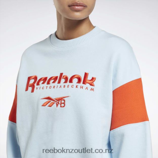 Fresh Blue F17-R 2B4626543 Victoria Beckham Graphic Sweatshirt Reebok Women