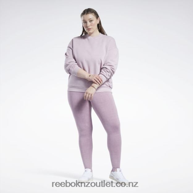 Infused Lilac 2B4626903 Classics Natural Dye Sweatshirt (Plus Size) Reebok Women