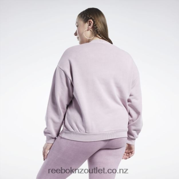 Infused Lilac 2B4626903 Classics Natural Dye Sweatshirt (Plus Size) Reebok Women