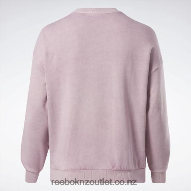 Infused Lilac 2B4626903 Classics Natural Dye Sweatshirt (Plus Size) Reebok Women