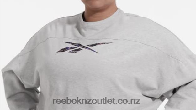 Light Grey Heather 2B4626875 Modern Safari Coverup (Plus Size) Reebok Women