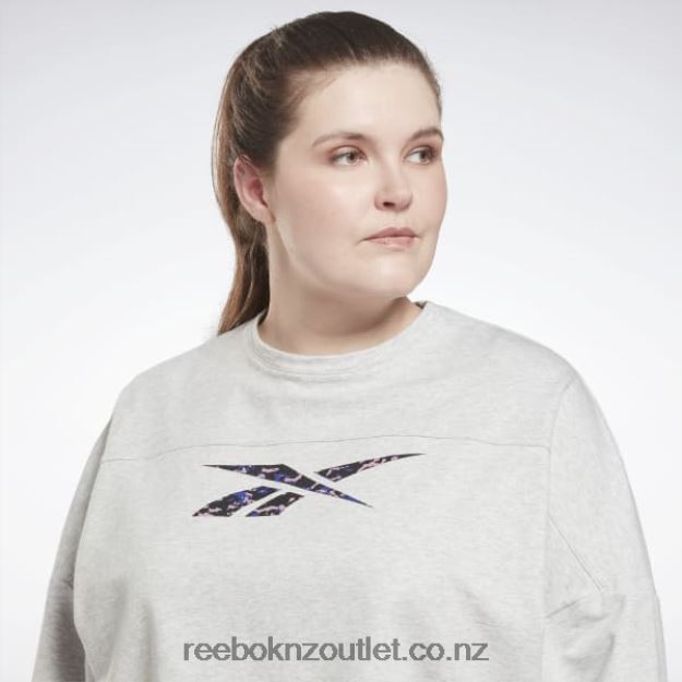 Light Grey Heather 2B4626875 Modern Safari Coverup (Plus Size) Reebok Women