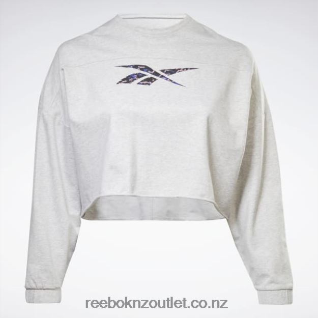 Light Grey Heather 2B4626875 Modern Safari Coverup (Plus Size) Reebok Women