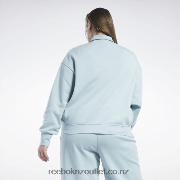 Seaside Grey 2B4626749 Classics Cotton French Terry Sweatshirt (Plus Size) Reebok Women