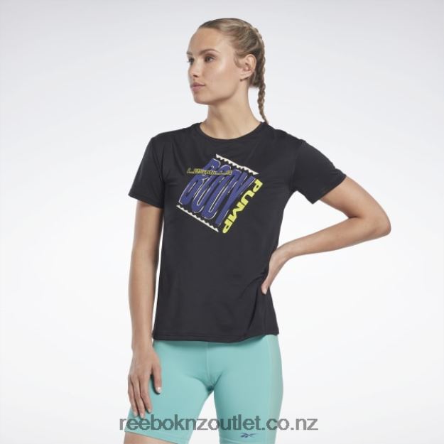 Black 2B4626766 Les Mills BodyPump ACTIVCHILL Athletic Tee Reebok Women