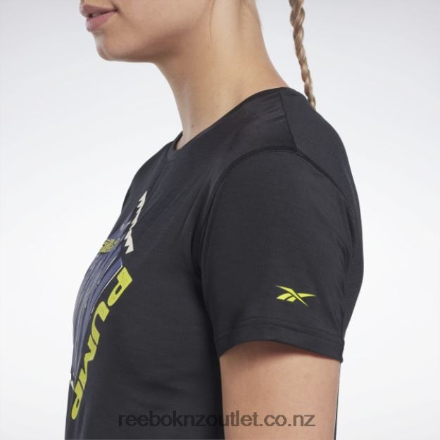 Black 2B4626766 Les Mills BodyPump ACTIVCHILL Athletic Tee Reebok Women
