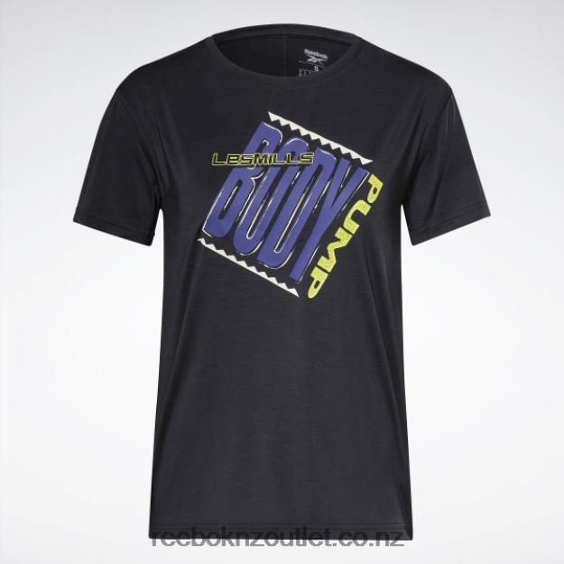 Black 2B4626766 Les Mills BodyPump ACTIVCHILL Athletic Tee Reebok Women