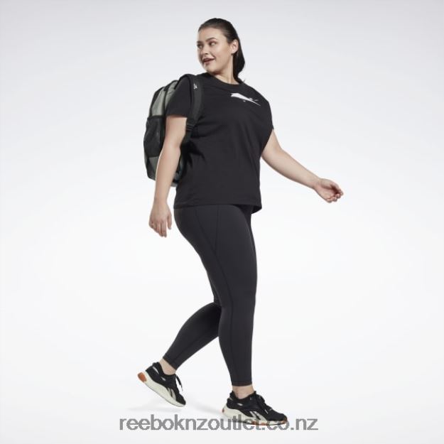 Black 2B4626837 Graphic Vector T-Shirt (Plus Size) Reebok Women