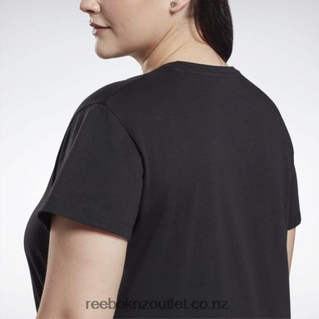 Black 2B4626837 Graphic Vector T-Shirt (Plus Size) Reebok Women