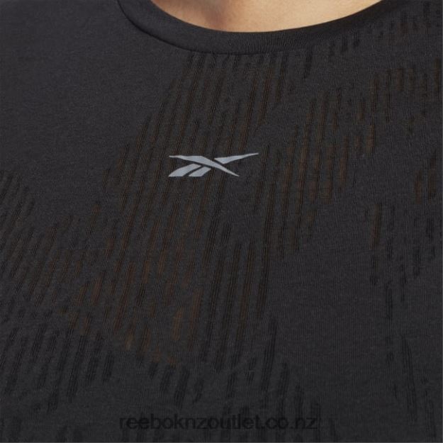 Black 2B4626902 Burnout T-Shirt (Plus Size) Reebok Women