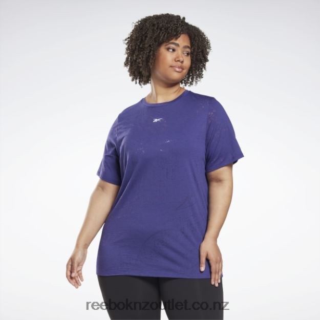 Bold Purple 2B4626545 Burnout T-Shirt (Plus Size) Reebok Women