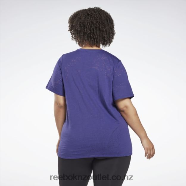 Bold Purple 2B4626545 Burnout T-Shirt (Plus Size) Reebok Women