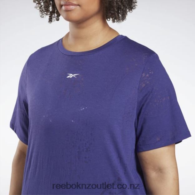 Bold Purple 2B4626545 Burnout T-Shirt (Plus Size) Reebok Women