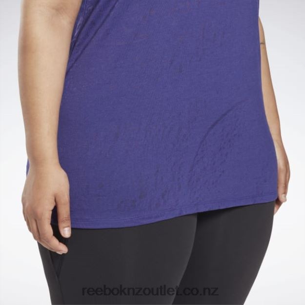 Bold Purple 2B4626545 Burnout T-Shirt (Plus Size) Reebok Women