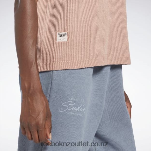 Canyon Coral 2B4626666 Les Mills Natural Dye Waffle T-Shirt Reebok Women