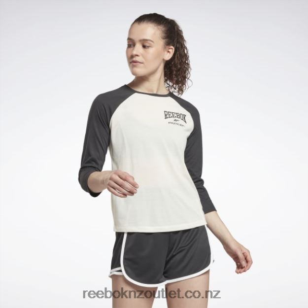 Classic White 2B4626604 Workout Ready Baseball T-Shirt Reebok Women