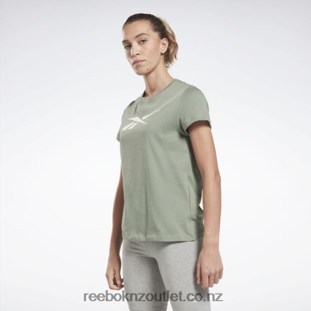 Harmony Green 2B4626512 Training Essentials Vector Graphic Tee Reebok Women