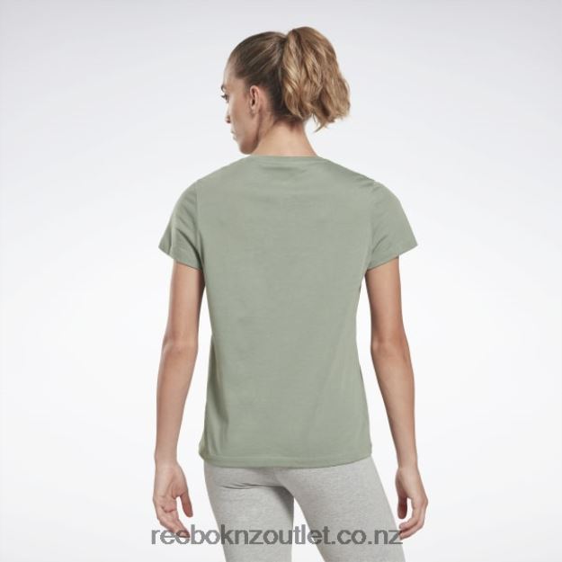 Harmony Green 2B4626512 Training Essentials Vector Graphic Tee Reebok Women