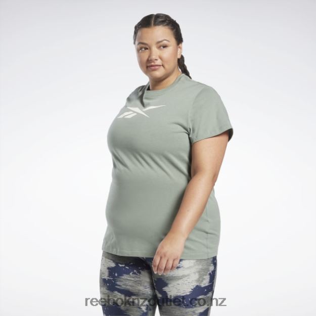 Harmony Green 2B4626573 Training Essentials Vector Graphic Tee (Plus Size) Reebok Women