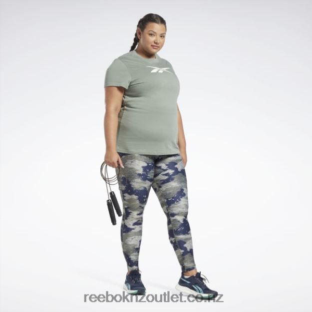 Harmony Green 2B4626573 Training Essentials Vector Graphic Tee (Plus Size) Reebok Women
