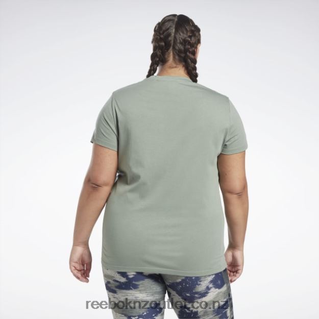 Harmony Green 2B4626573 Training Essentials Vector Graphic Tee (Plus Size) Reebok Women