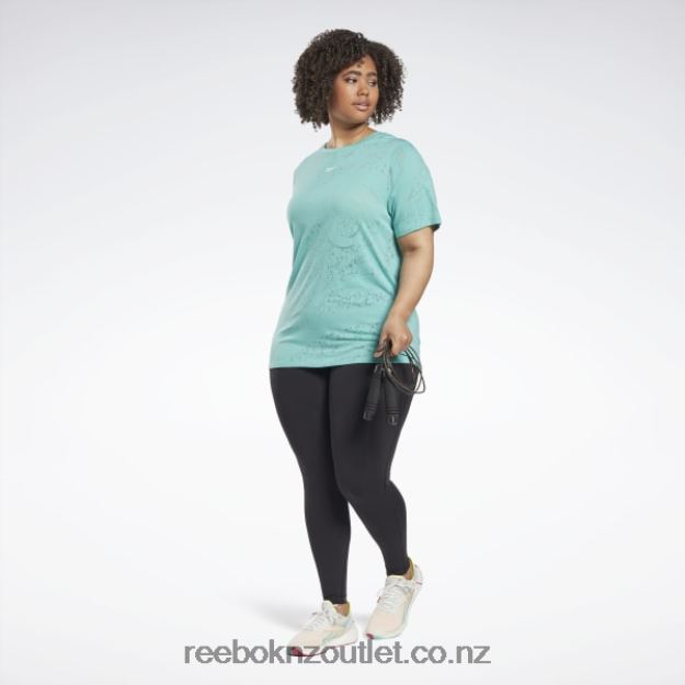 Semi Classic Teal 2B4626644 Burnout T-Shirt (Plus Size) Reebok Women