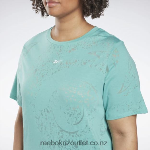 Semi Classic Teal 2B4626644 Burnout T-Shirt (Plus Size) Reebok Women