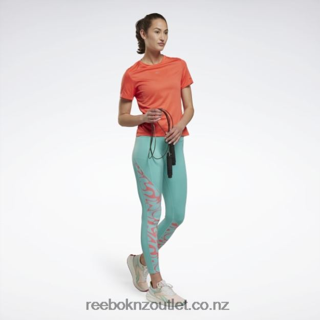 Semi Orange Flare 2B4626954 Running Speedwick T-Shirt Reebok Women