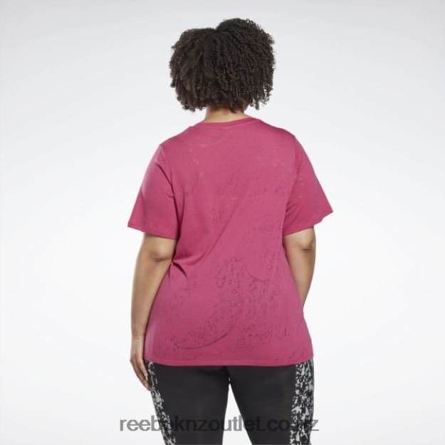 Semi Proud Pink 2B4626680 Burnout T-Shirt (Plus Size) Reebok Women