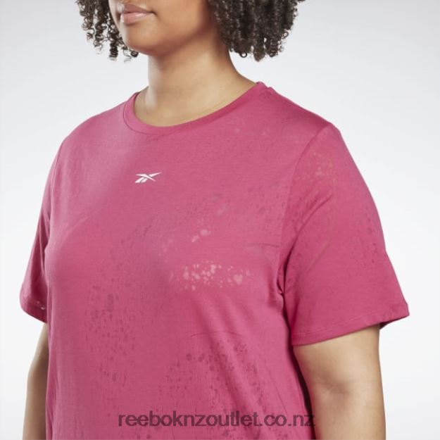 Semi Proud Pink 2B4626680 Burnout T-Shirt (Plus Size) Reebok Women