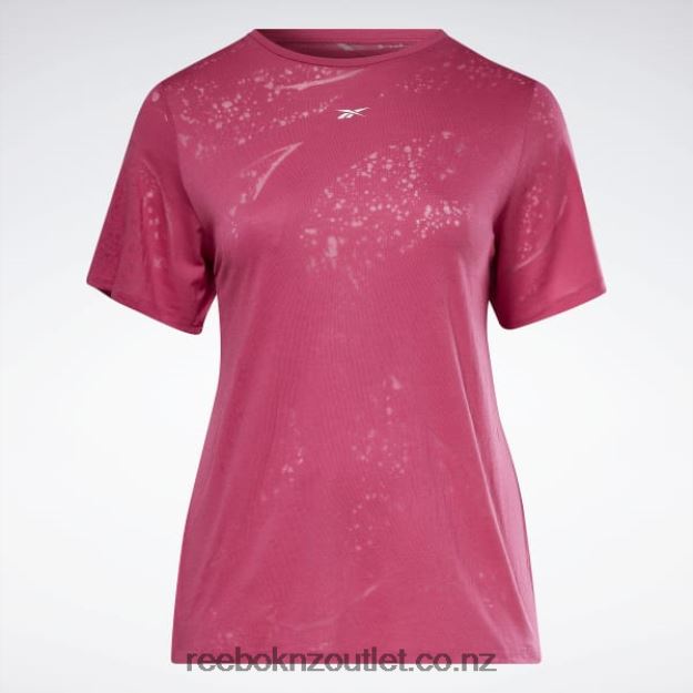 Semi Proud Pink 2B4626680 Burnout T-Shirt (Plus Size) Reebok Women